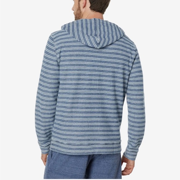 Johnnie-O Bales striped pull over 1/2 zip hoodie - Picture 4 of 11
